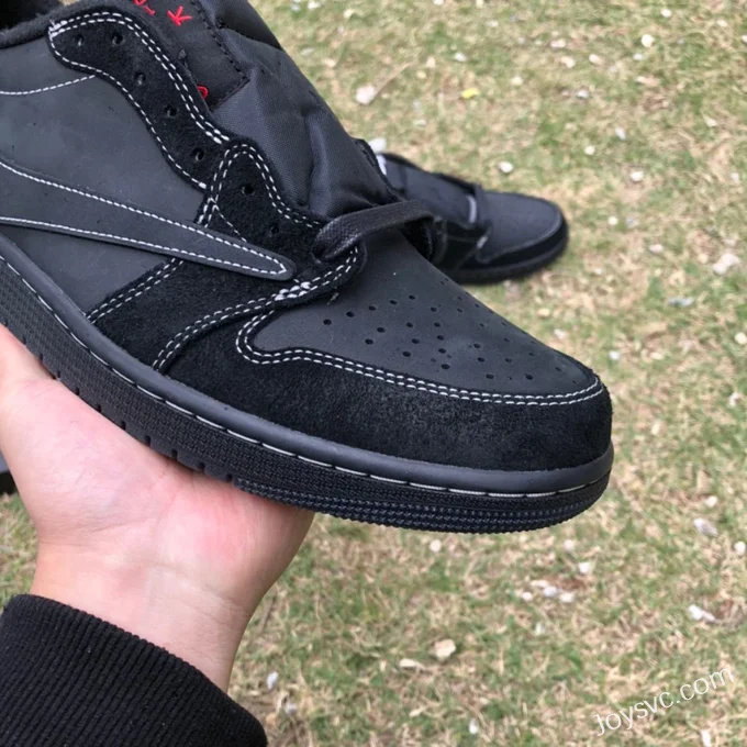 Travis Scott x Air Jordan 1 Low DM7866-001 Black Cat T1 Upgrade Version