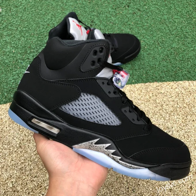 Air Jordan 5 OG Metallic Black Retro Basketball Shoes 845035-003