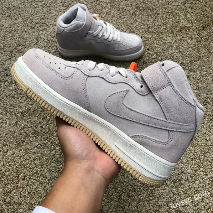 NIKE Air Force 1 x OW Grey Suede Mid CW2255-100