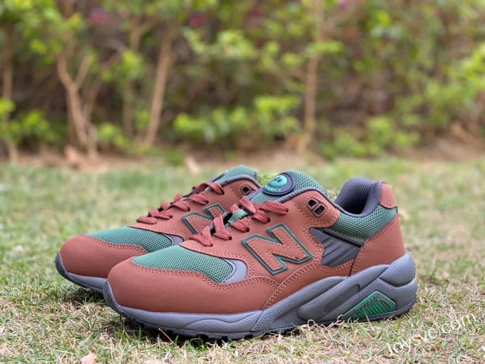 New Balance NB580 Brown Red Green Retro Casual Shoes MT580RTB