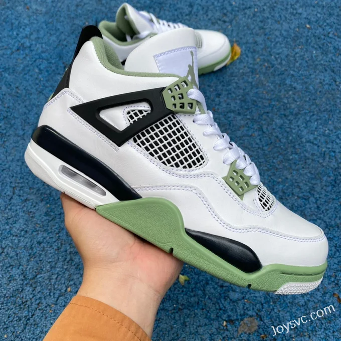 Air Jordan 4 AQ9129-103 White Green Black