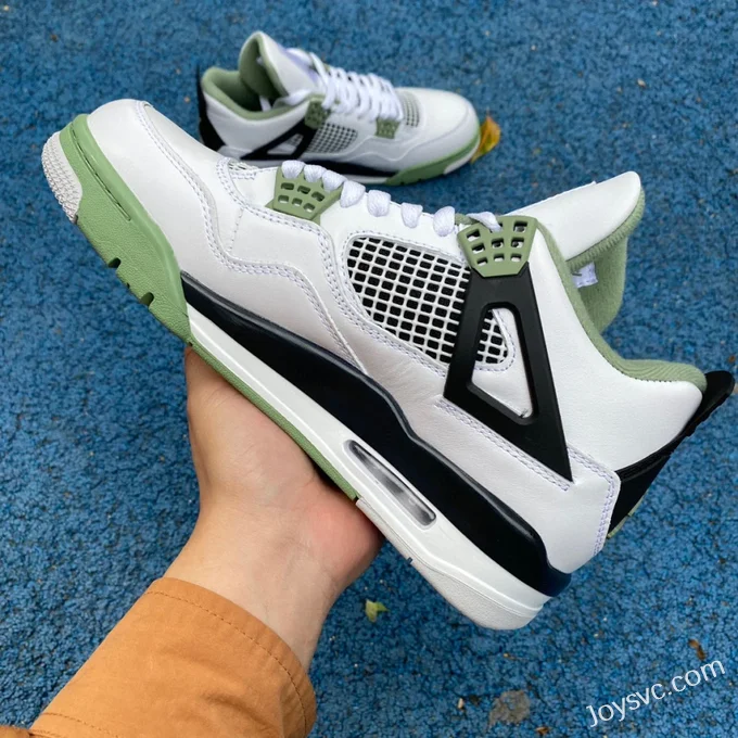 Air Jordan 4 AQ9129-103 White Green Black