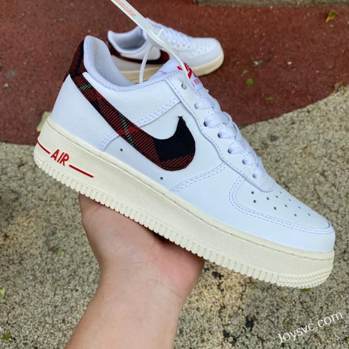 Nike Air Force 1 AF1 White Red Checkerboard Pure Original Version DV0789-100