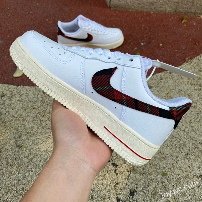 Nike Air Force 1 AF1 White Red Checkerboard Pure Original Version DV0789-100