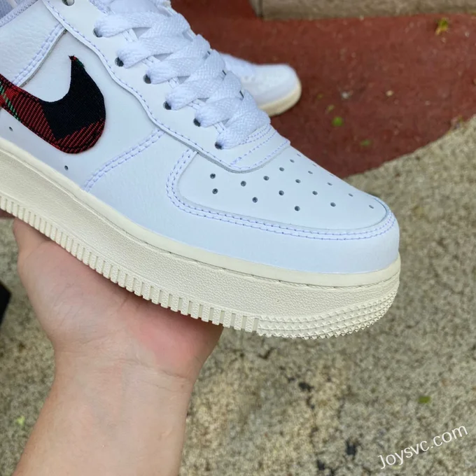 Nike Air Force 1 AF1 White Red Checkerboard Pure Original Version DV0789-100