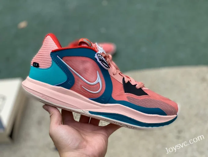 Nike Kyrie 5 Low White Pink Green Basketball Shoes DJ6012-800