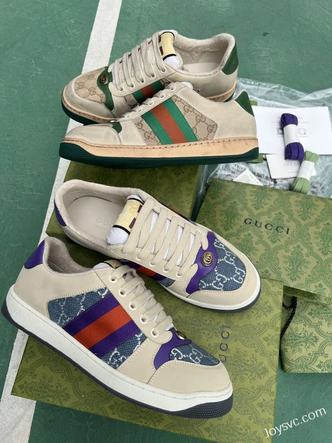 GUCCI Distressed Green Tail Sneakers in Sizes 35-45