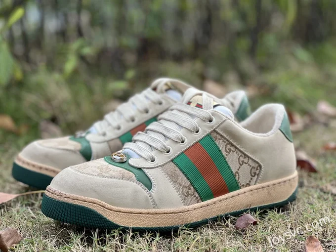 GUCCI Distressed Green Tail Sneakers in Sizes 35-45