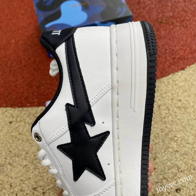 BAPE STA SK8 Low-Top Shoes in White and Black