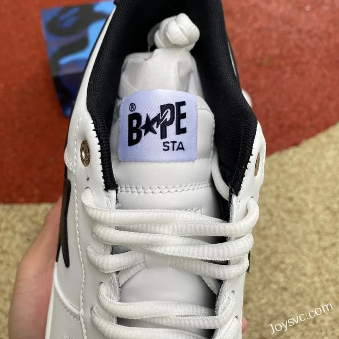 BAPE STA SK8 Low-Top Shoes in White and Black