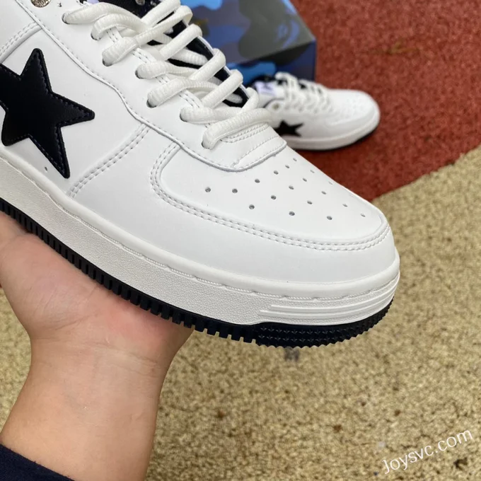 BAPE STA SK8 Low-Top Shoes in White and Black