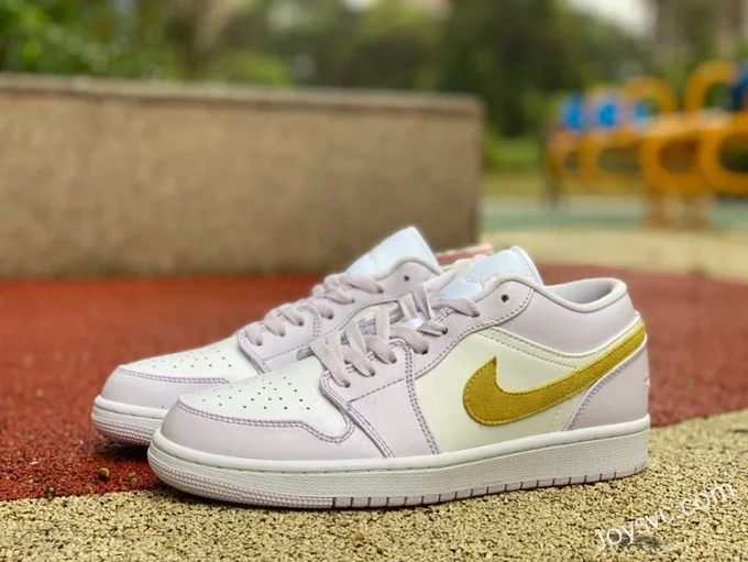 Air Jordan 1 Low DC0774-501 White Purple Gold Hook Retro