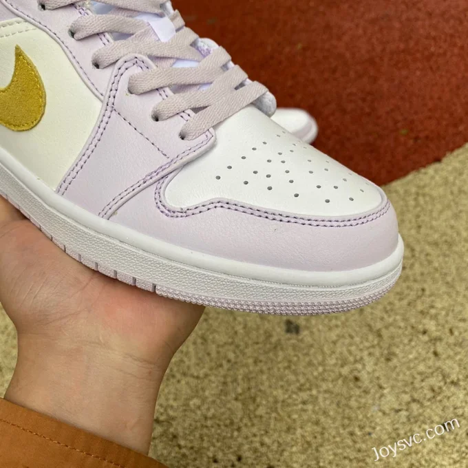 Air Jordan 1 Low DC0774-501 White Purple Gold Hook Retro