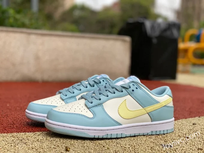 Nike Dunk Low Light Blue Yellow Hook Retro Sneakers DD1503-123