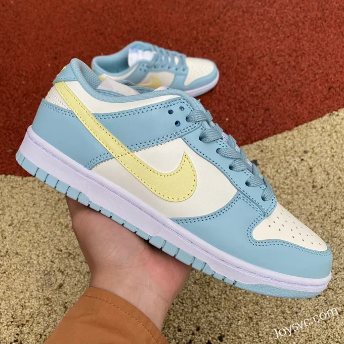 Nike Dunk Low Light Blue Yellow Hook Retro Sneakers DD1503-123