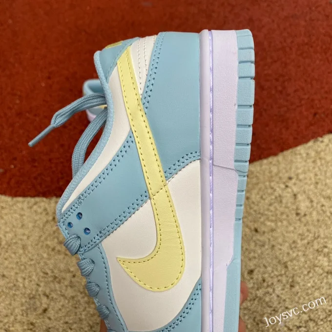 Nike Dunk Low Light Blue Yellow Hook Retro Sneakers DD1503-123