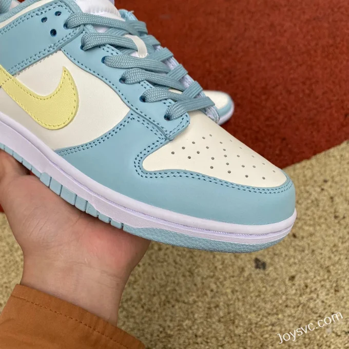 Nike Dunk Low Light Blue Yellow Hook Retro Sneakers DD1503-123