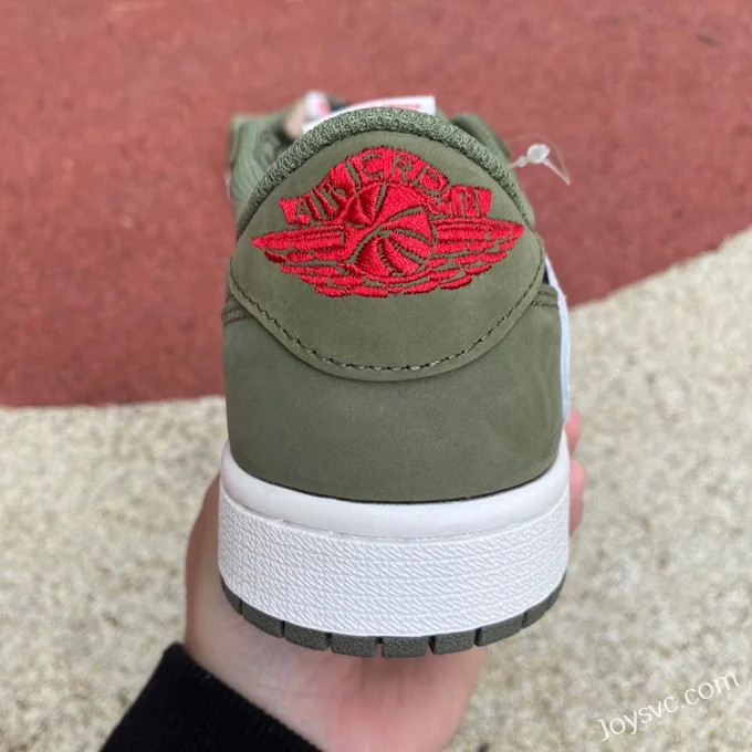 Travis Scott x Air Jordan 1 Low CQ4277-008 Black Green Reverse Swoosh