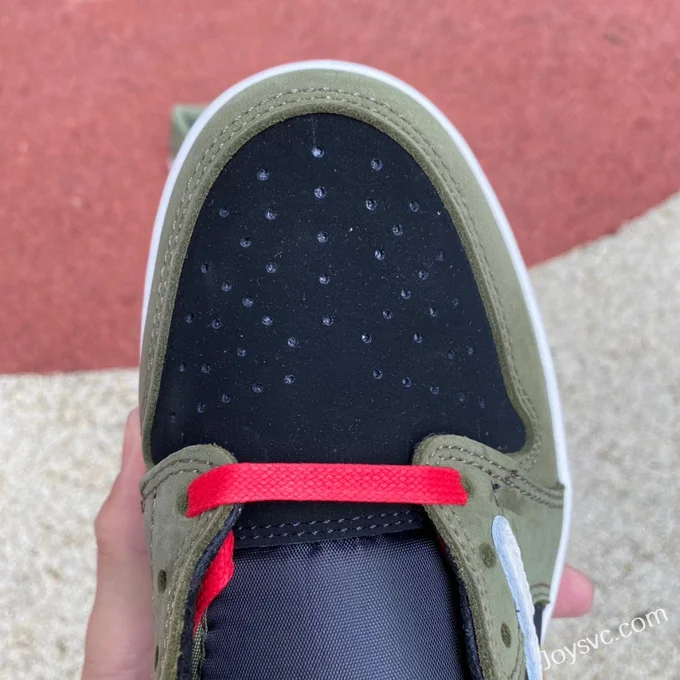 Travis Scott x Air Jordan 1 Low CQ4277-008 Black Green Reverse Swoosh