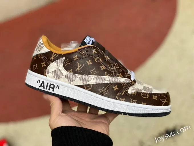 Travis Scott x Louis Vuitton x Air Jordan 1 Low DO7097 Brown Retro