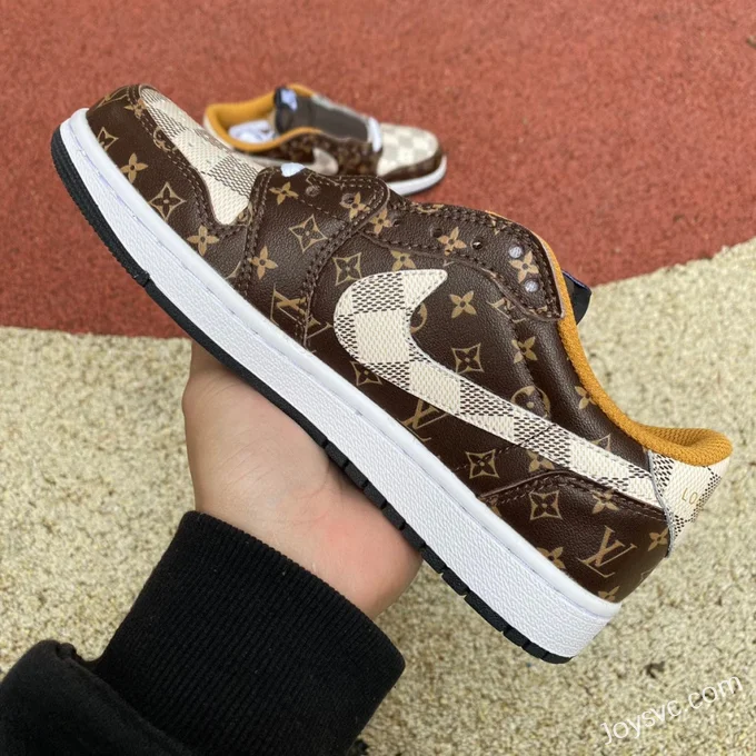 Travis Scott x Louis Vuitton x Air Jordan 1 Low DO7097 Brown Retro