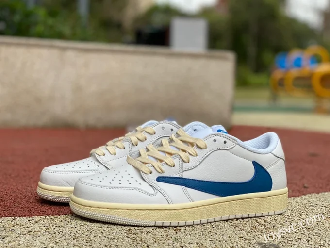 Travis Scott x Air Jordan 1 Low DO7097-100 White Blue Reverse Swoosh