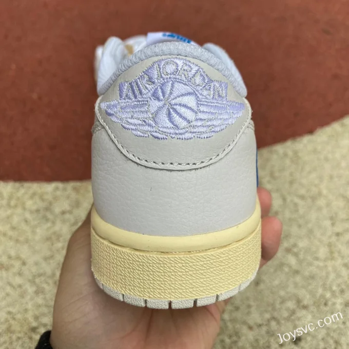 Travis Scott x Air Jordan 1 Low DO7097-100 White Blue Reverse Swoosh