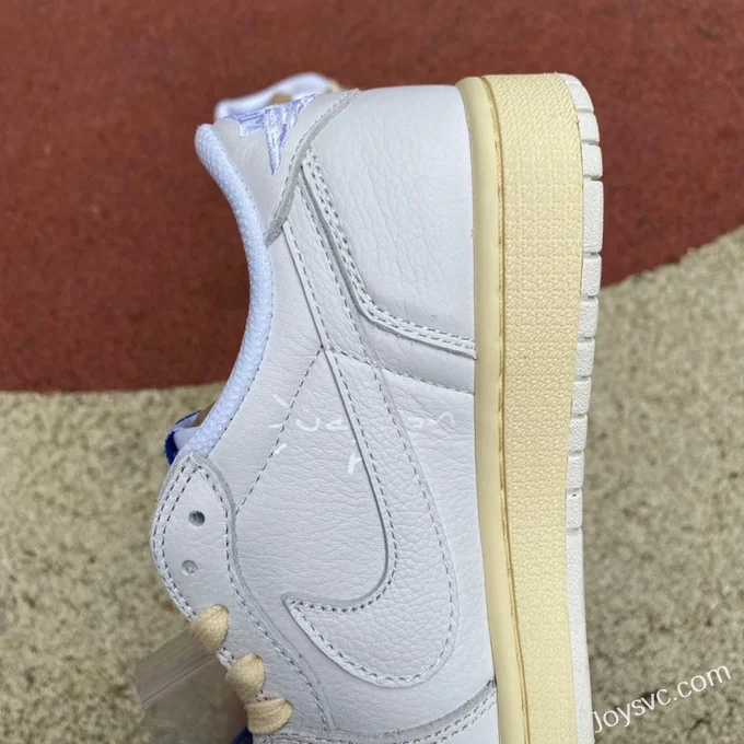 Travis Scott x Air Jordan 1 Low DO7097-100 White Blue Reverse Swoosh