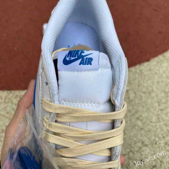 Travis Scott x Air Jordan 1 Low DO7097-100 White Blue Reverse Swoosh