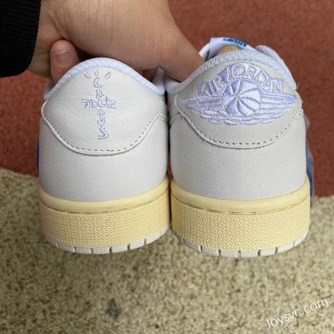 Travis Scott x Air Jordan 1 Low DO7097-100 White Blue Reverse Swoosh