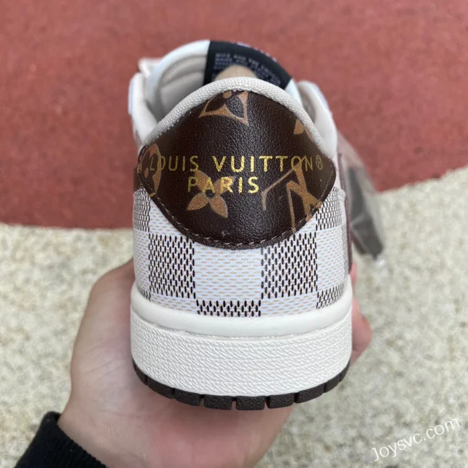 Travis Scott x Louis Vuitton x Air Jordan 1 Low White Brown Retro