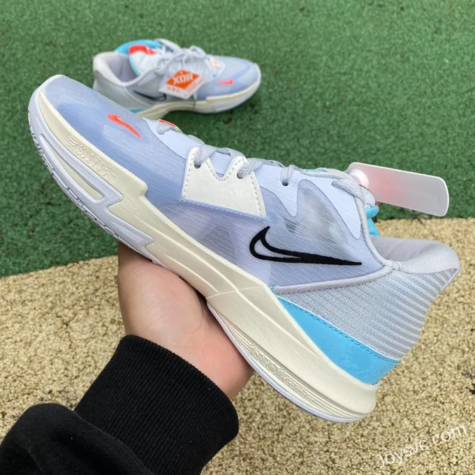 Nike Kyrie 5 Low White Ice Blue Basketball Shoes DJ6012-003