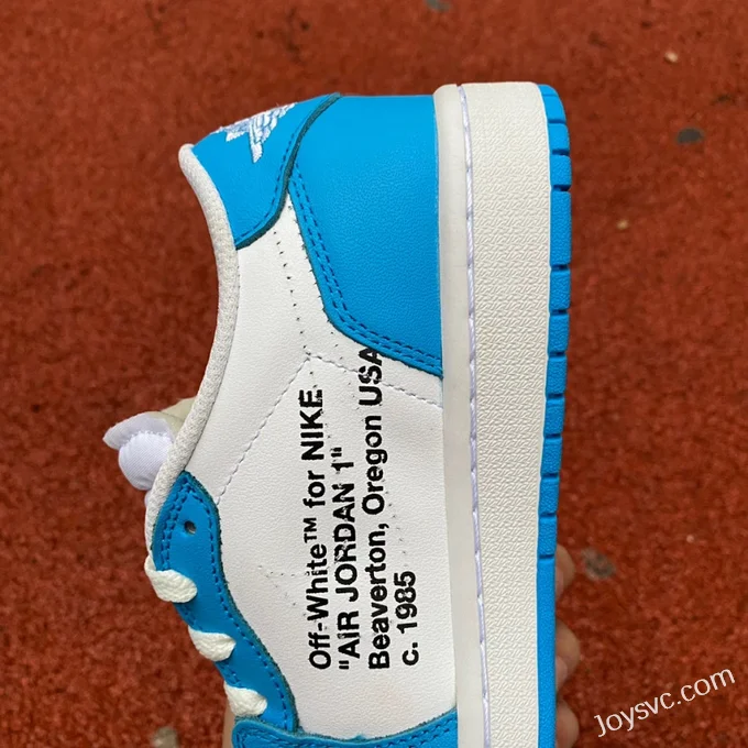 Air Jordan 1 x OFF-WHITE AQ0818-148 UNC Blue Low-Top