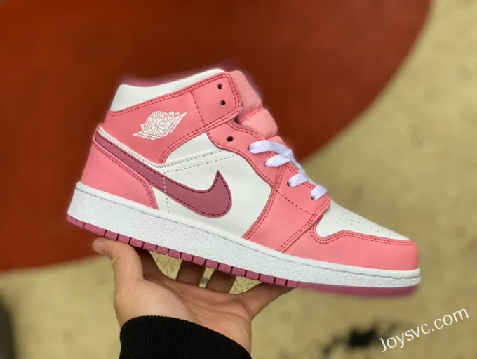 Air Jordan 1 Mid GS Pink White DQ8423-616