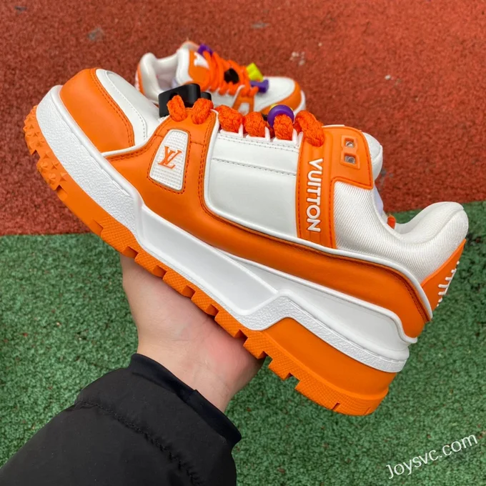 Louis Vuitton Trainer Maxi White Orange Bread Shoes