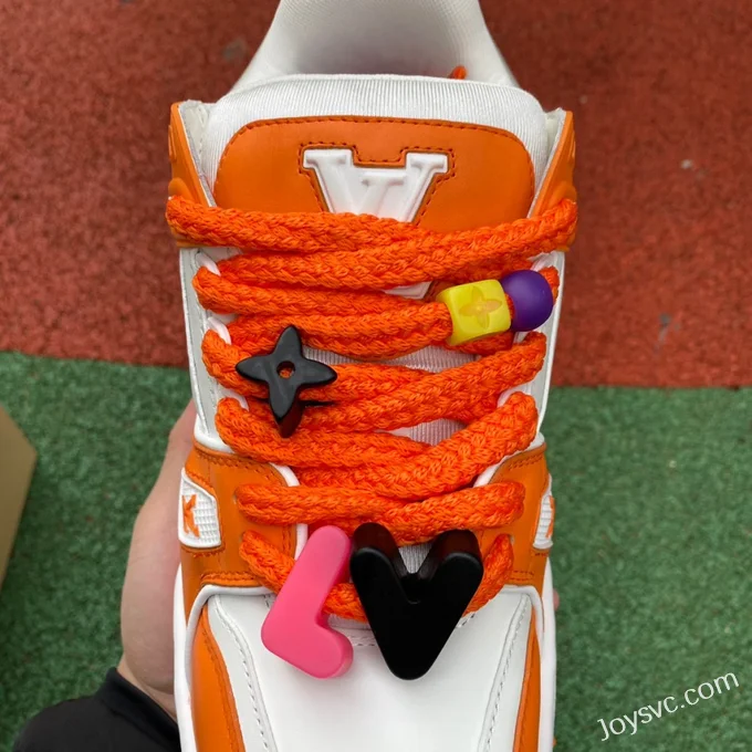 Louis Vuitton Trainer Maxi White Orange Bread Shoes