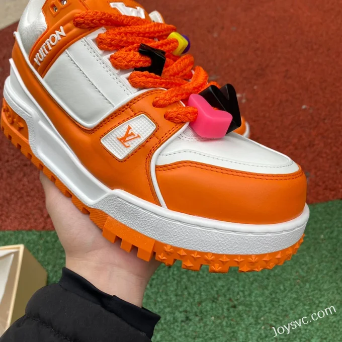 Louis Vuitton Trainer Maxi White Orange Bread Shoes