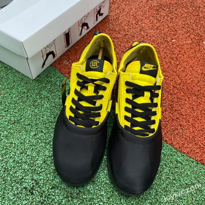 Nike Cortez Clot x Bruce Lee Black Yellow Retro Sneakers DZ3239-001