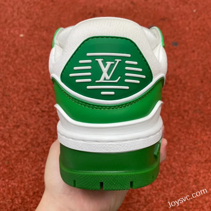 Louis Vuitton Trainer Maxi White Green Dongguan Version