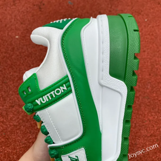 Louis Vuitton Trainer Maxi White Green Dongguan Version