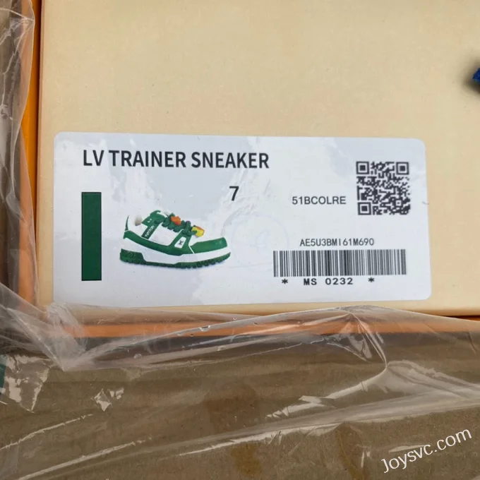 Louis Vuitton Trainer Maxi White Green Dongguan Version