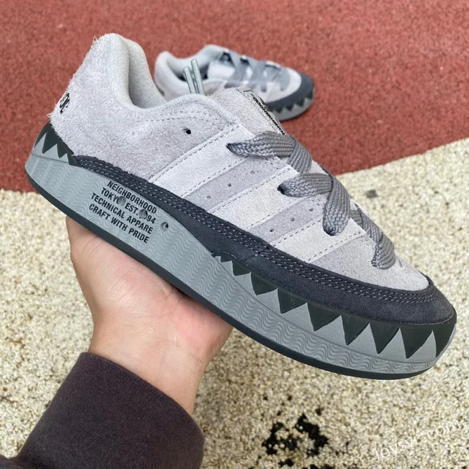 NEIGHBORHOOD x Adidas Adimatic Grey Black Retro Sneakers HP6771