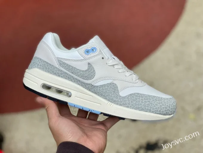 Nike Air Max 1 Safari Grey White Women's Running Shoes FB5059-100