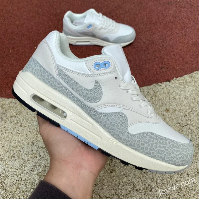 Nike Air Max 1 Safari Grey White Women's Running Shoes FB5059-100