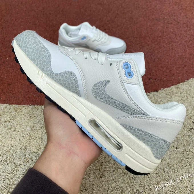 Nike Air Max 1 Safari Grey White Women's Running Shoes FB5059-100