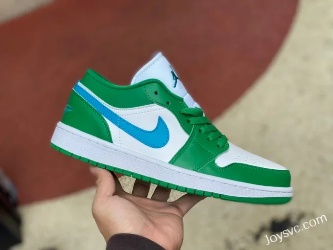 Air Jordan 1 Low DC0774-304 White Green Blue Retro