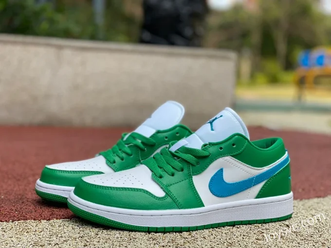 Air Jordan 1 Low DC0774-304 White Green Blue Retro