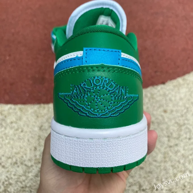 Air Jordan 1 Low DC0774-304 White Green Blue Retro