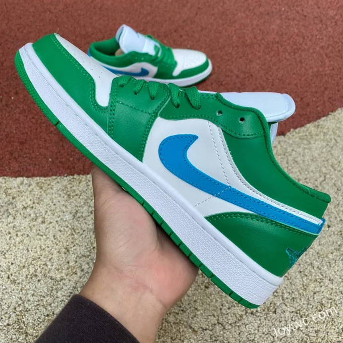 Air Jordan 1 Low DC0774-304 White Green Blue Retro