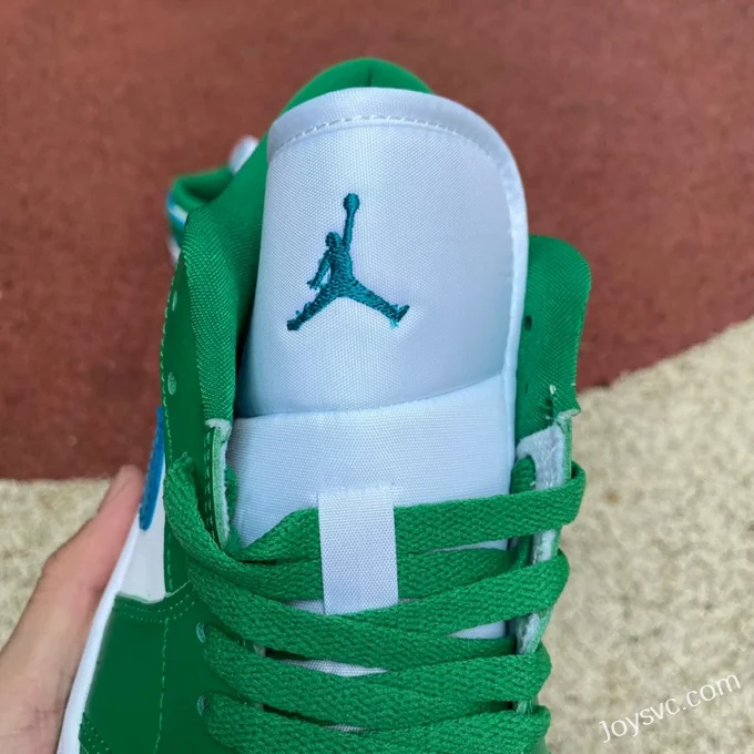 Air Jordan 1 Low DC0774-304 White Green Blue Retro